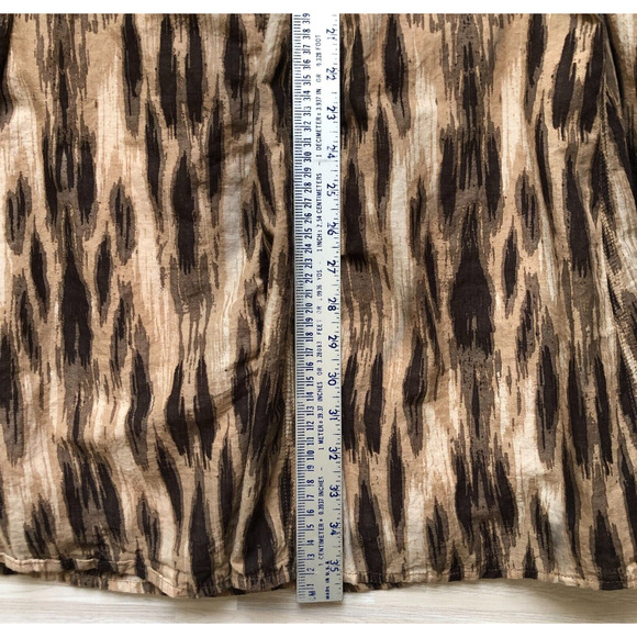 Chico's, Women's Maxi Skirt, Size 3/X Large/16, Brown/Beige Side Zip 100% Cotton - Picture 9 of 9